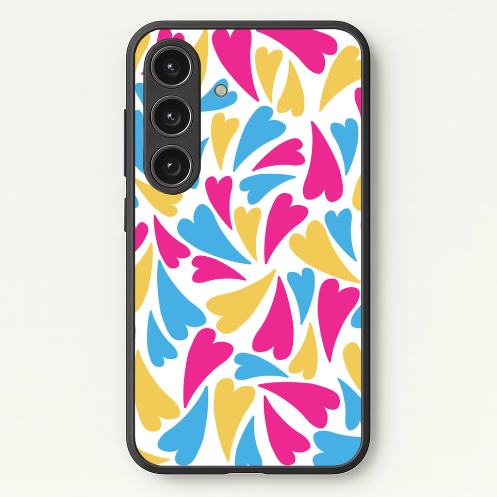Pansexual Hearts - Pride Phone Case - Galaxy S24 Plus / Standard