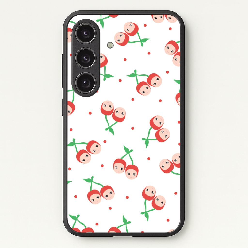 Cherry Angels Pattern Phone Case - Galaxy S24 Plus / Standard