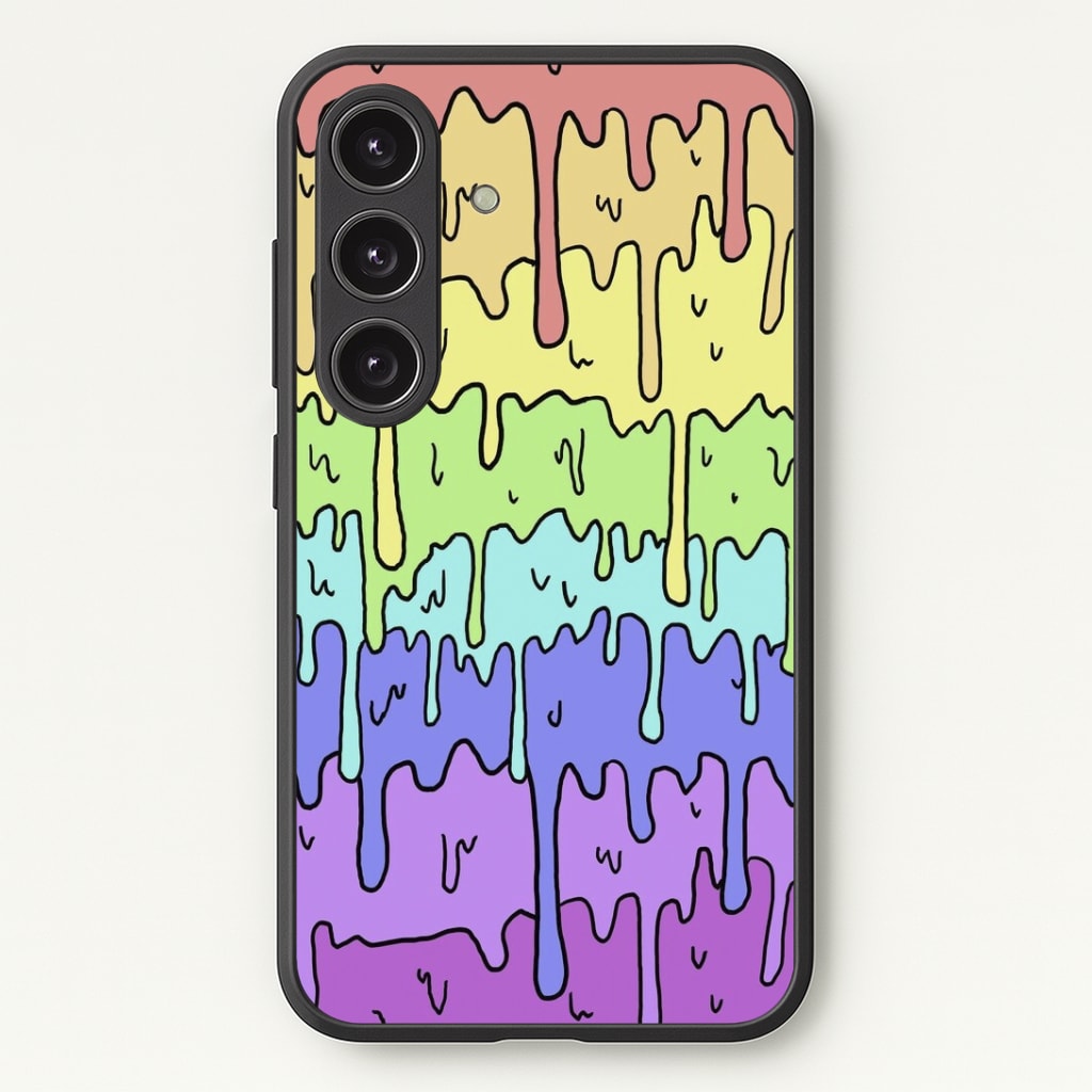 Dripping Rainbow Phone Case - Galaxy S24 Plus / Standard
