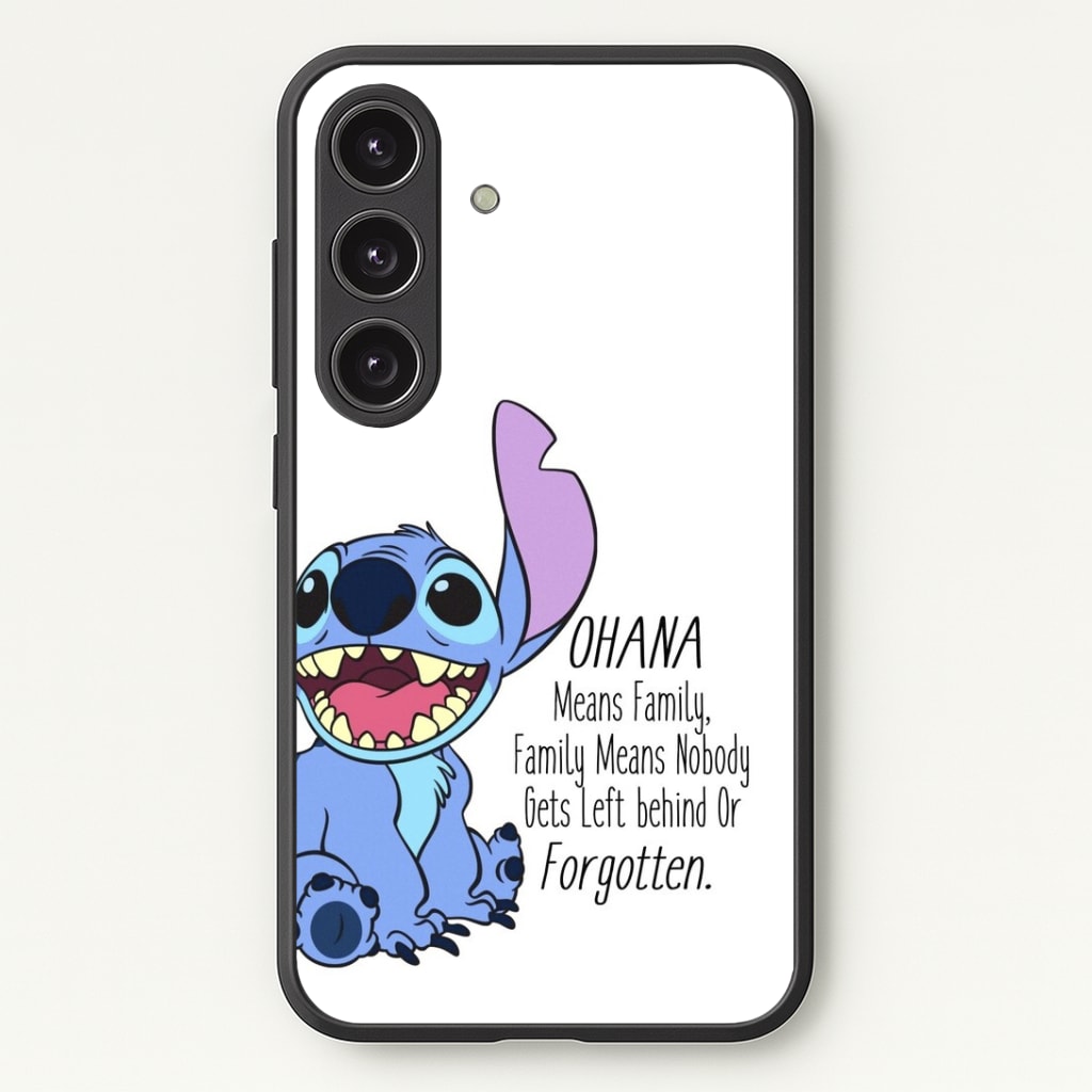 Ohana Means Family - Blue Alien Phone Case - Galaxy S24 Plus / Standard