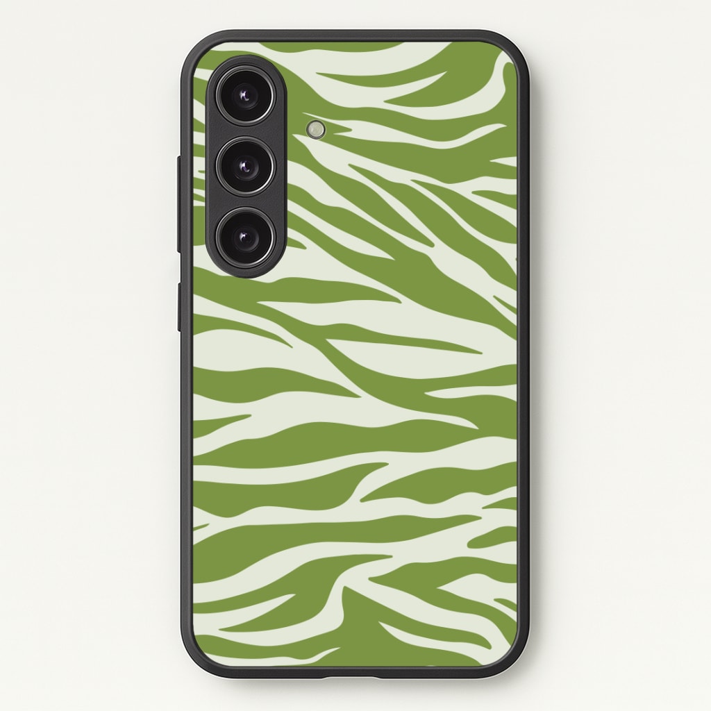 Abstract Green Print Phone Case - Galaxy S24 Plus / Standard