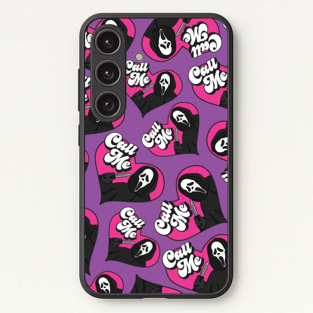 Call Me Heart Pattern Phone Case - Galaxy S24 Plus / Standard