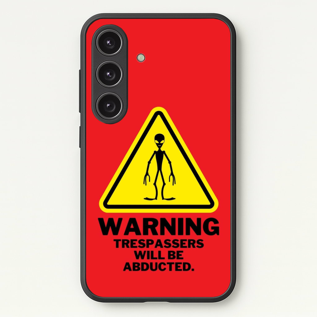 Warning Abduction - Space Phone Case - Galaxy S24 Plus / Standard