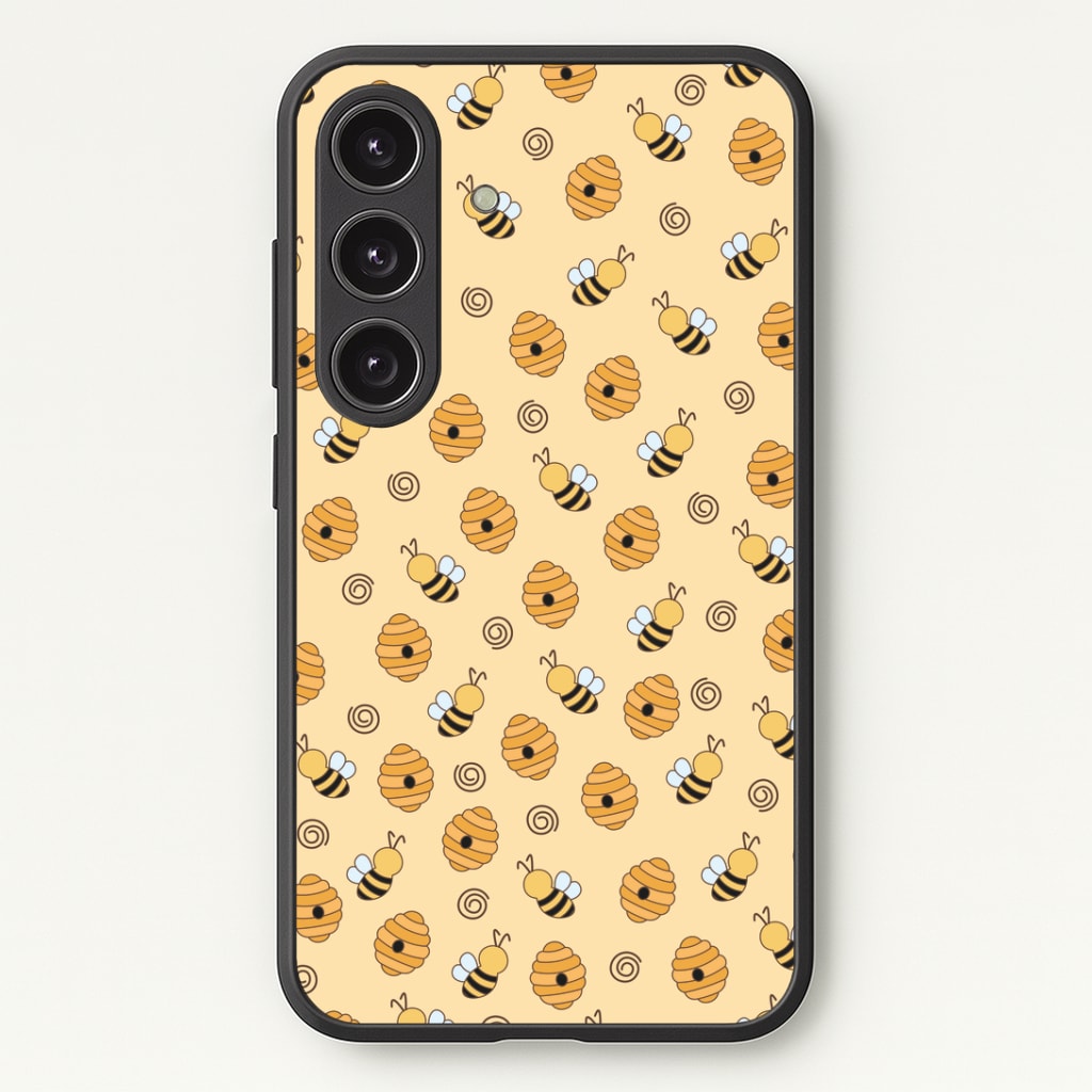 Honey Bees - Spring Patterns Phone Case - Galaxy S24 Plus / Standard