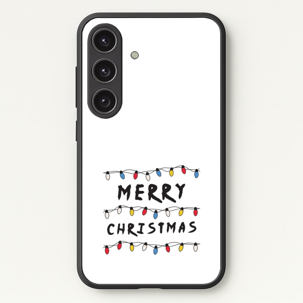 Merry Christmas String Lights Phone Case - Galaxy S24 Plus / Standard