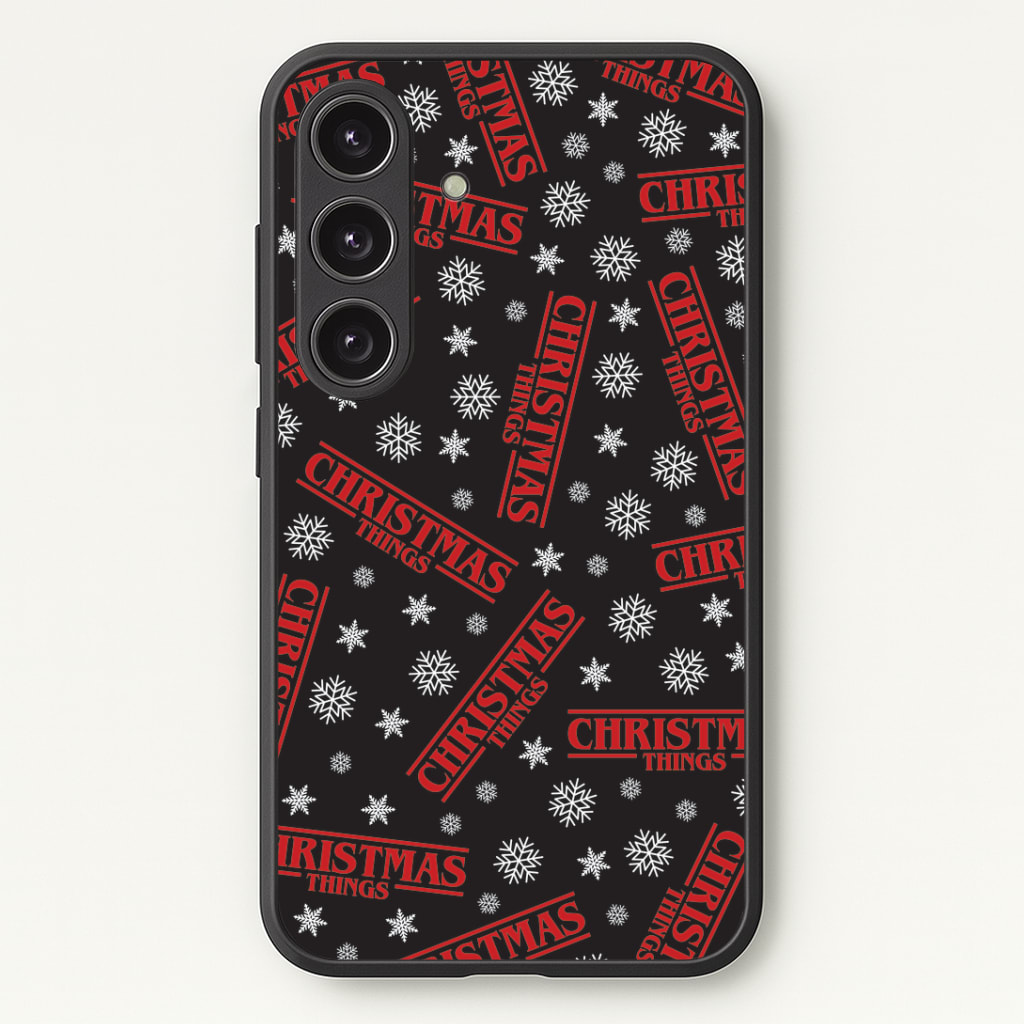 Christmas Things Snowflake Pattern Phone Case - Galaxy S24 Plus / Standard
