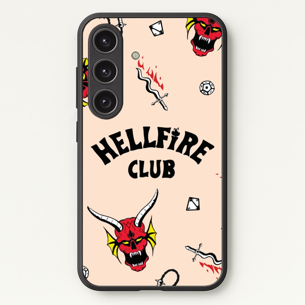 Hellfire Club Icons Collage Peach Phone Case - Galaxy S24 Plus / Standard
