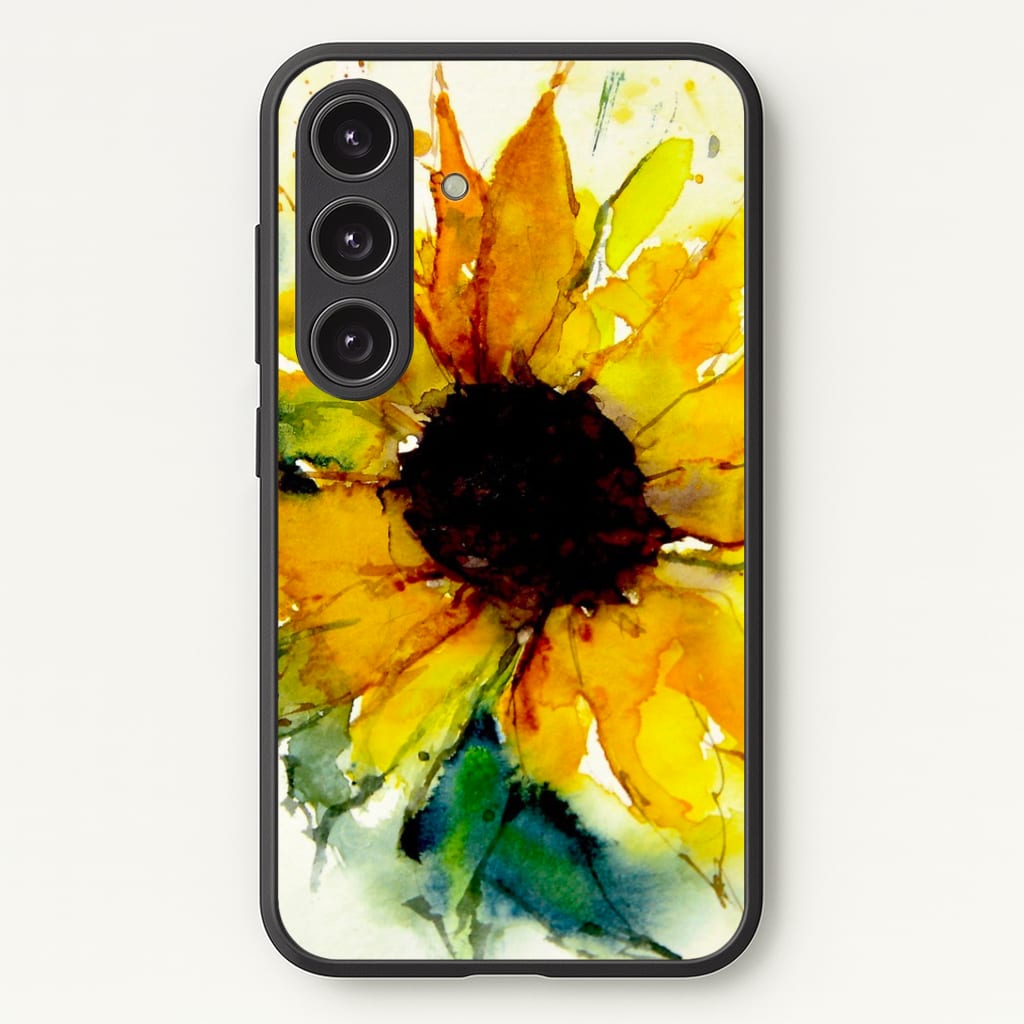 Watercolour Sunflower Phone Case - Galaxy S24 Plus / Standard