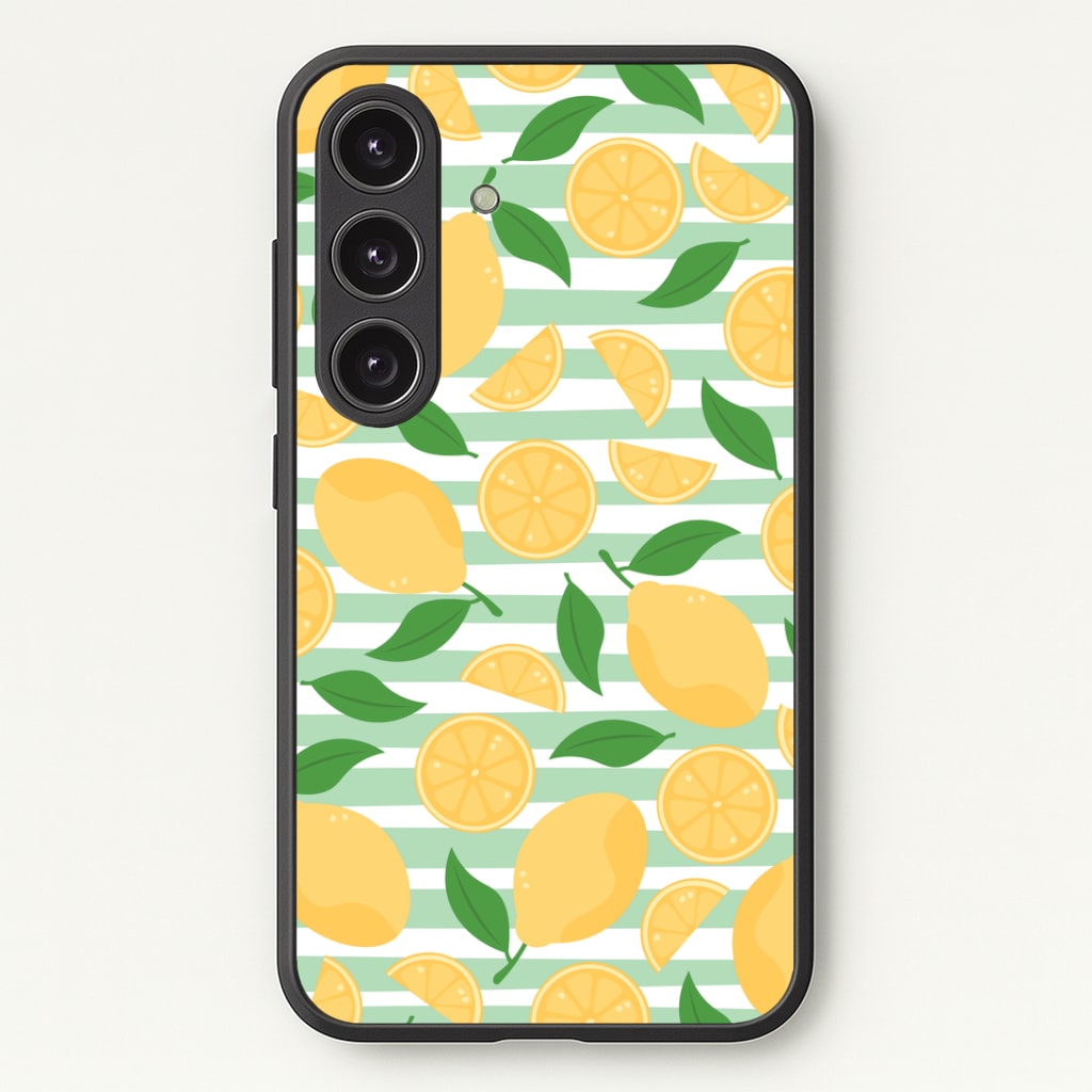 Lemons Pattern - Summer Phone Case - Galaxy S24 Plus / Standard