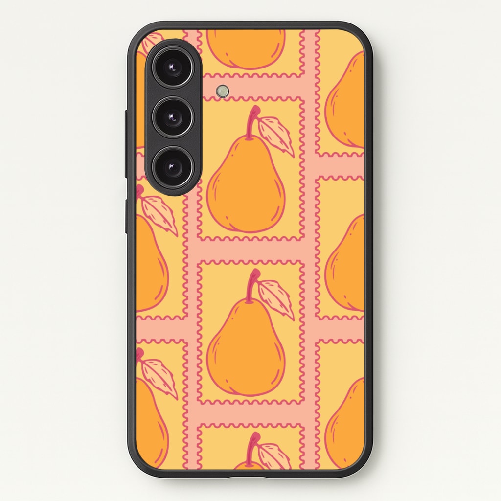 Pear Stamps Pattern Phone Case - Galaxy S24 Plus / Standard