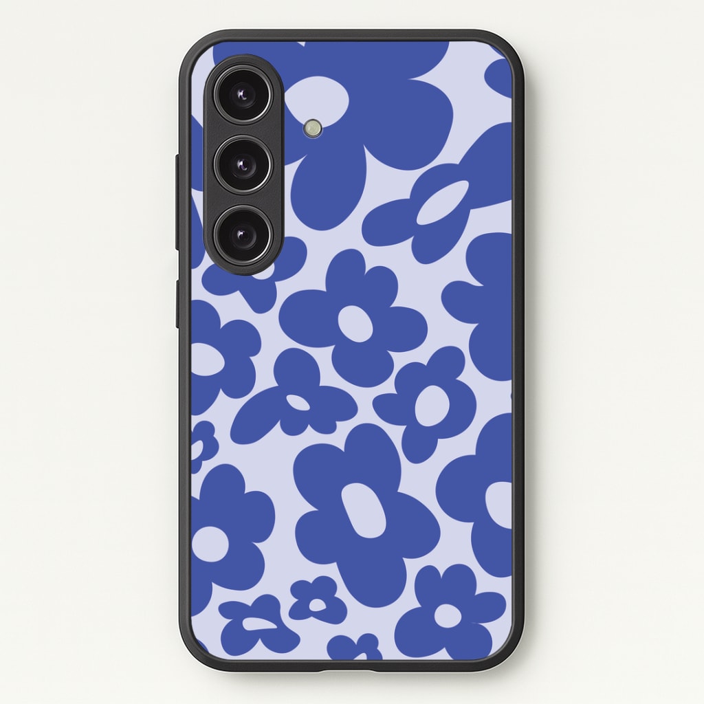 Blue Flowers - Trippy Patterns Phone Case - Galaxy S24 Plus / Standard