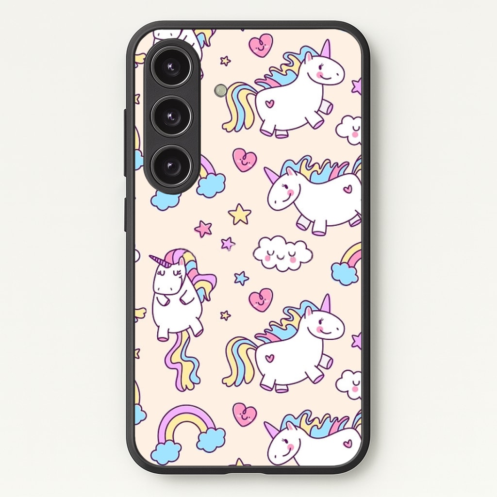 Cute Unicorn Pattern Phone Case - Galaxy S24 Plus / Standard