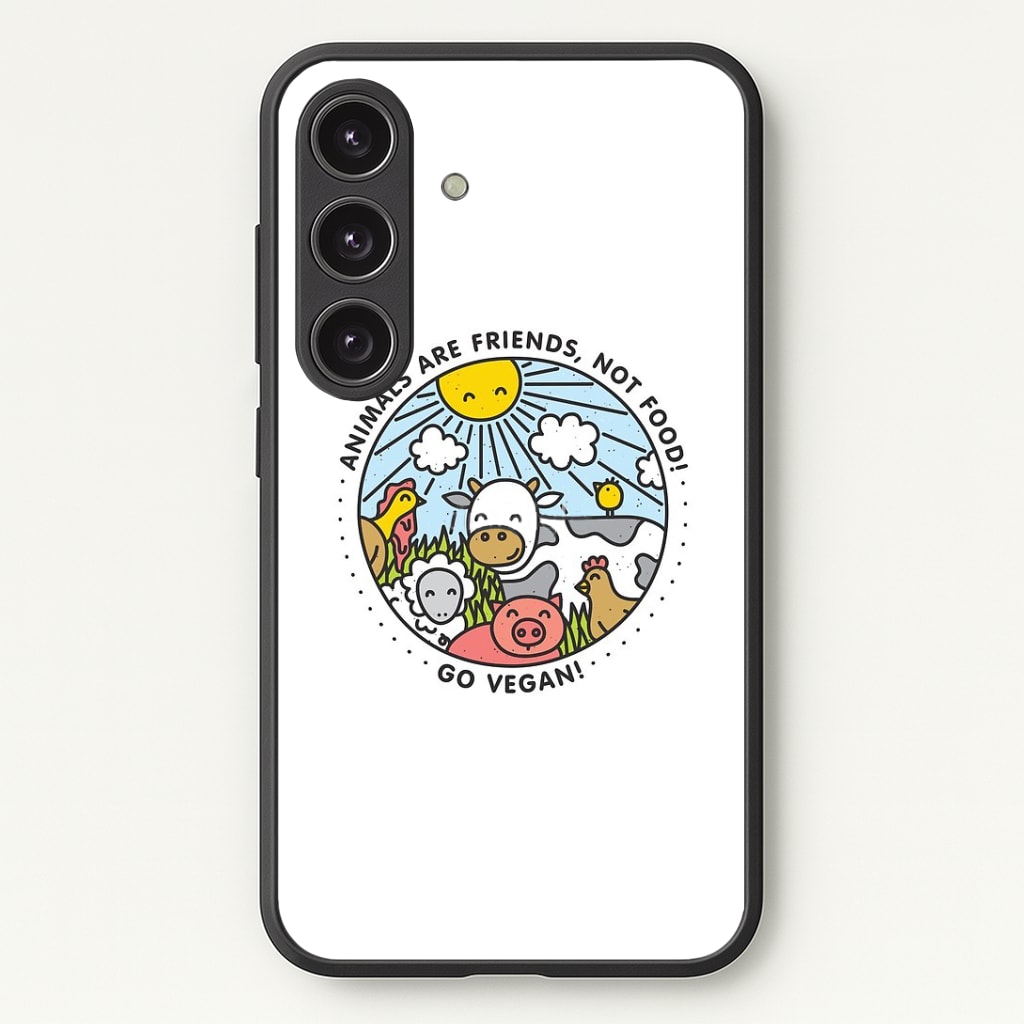 Animals Are Friends, Not Food - Vegan Phone Case - Galaxy S24 Plus / Standard