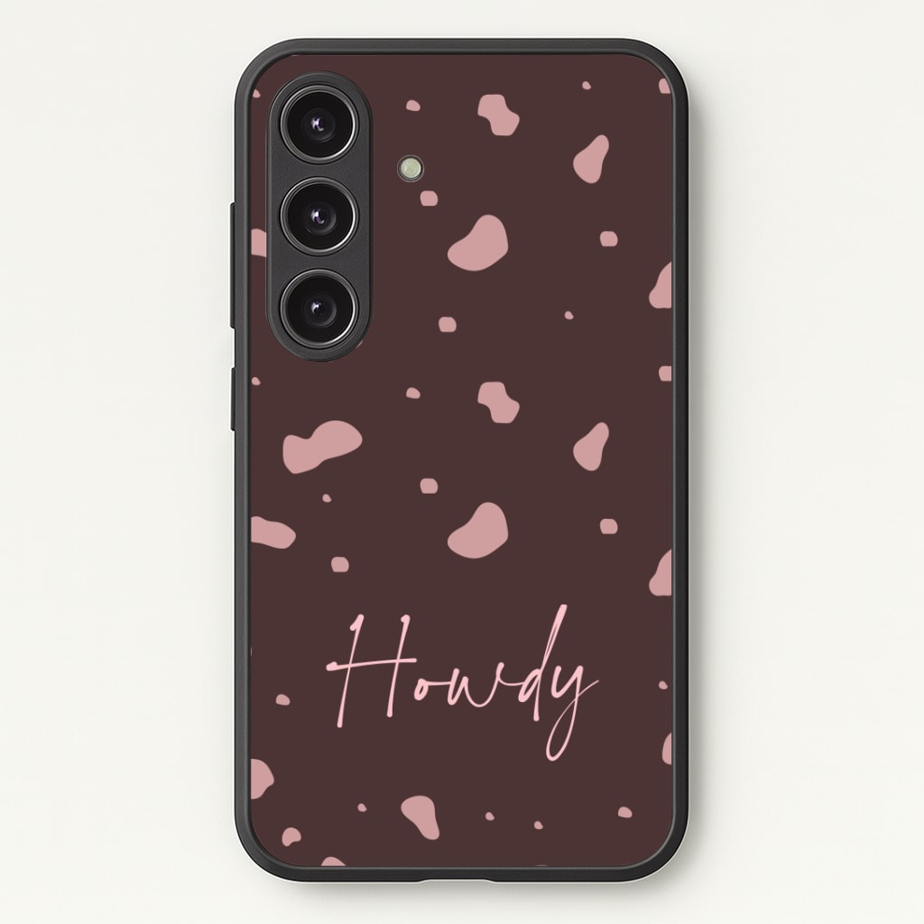 Cow Print Howdy Phone Case - Galaxy S24 Plus / Standard