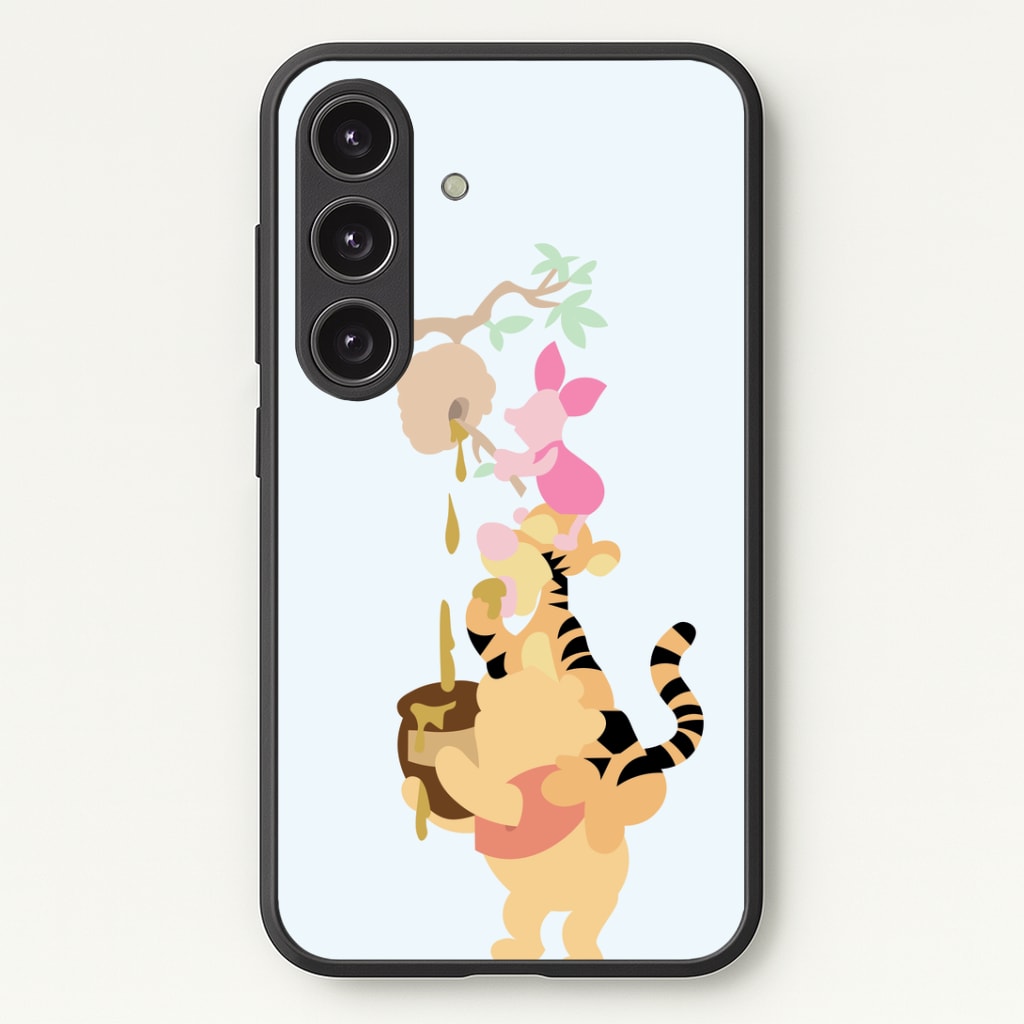 Bouncing Tiger , Piglet , Yellow Bear Phone Case - Galaxy S24 Plus / Standard