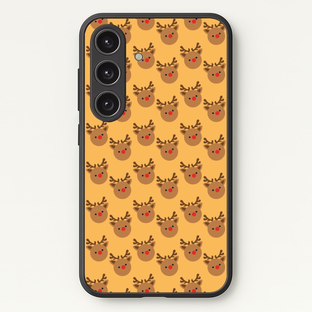 Rudolph Pattern - Christmas Patterns Phone Case - Galaxy S24 Plus / Standard