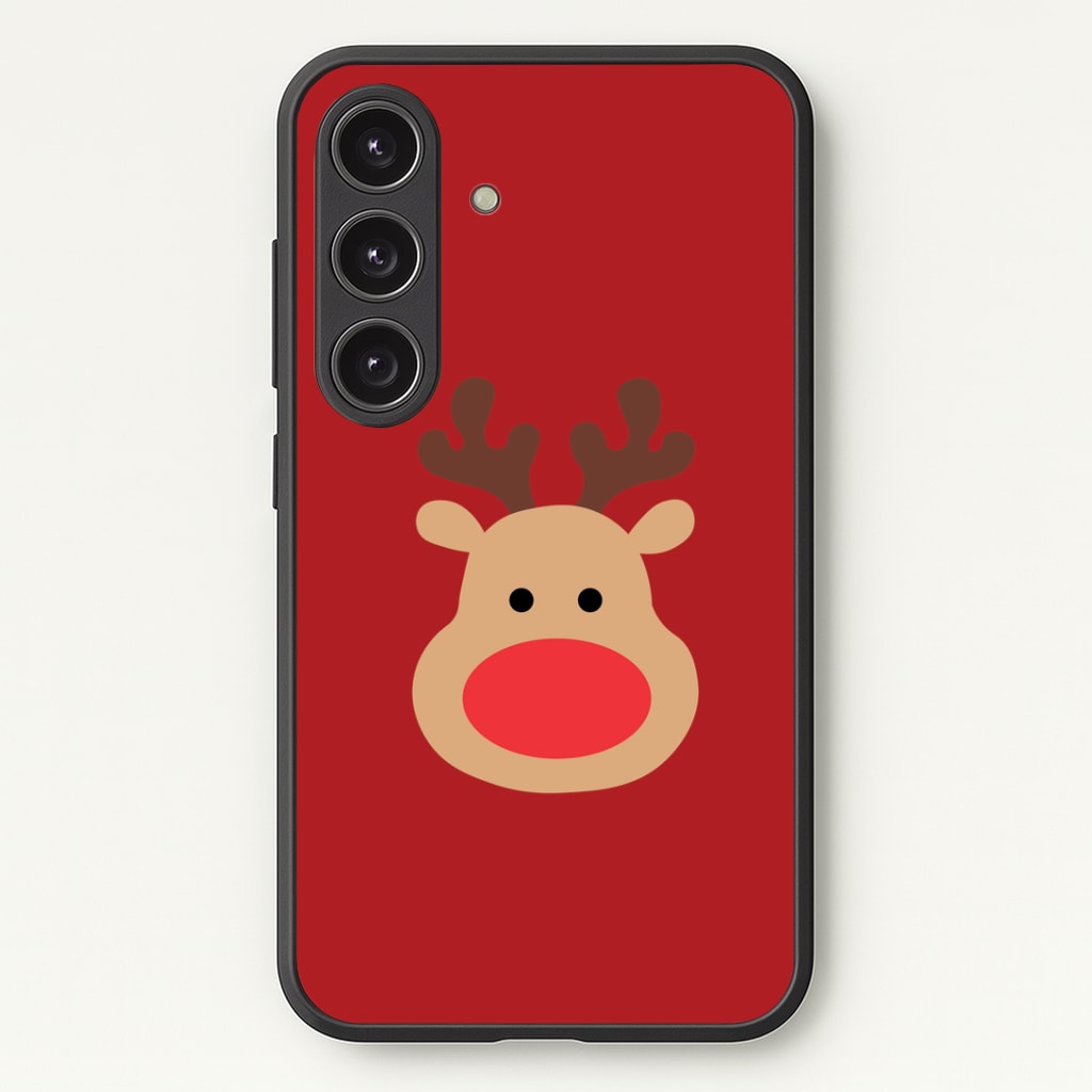 Rudolph Face - Christmas Phone Case - Galaxy S24 Plus / Standard