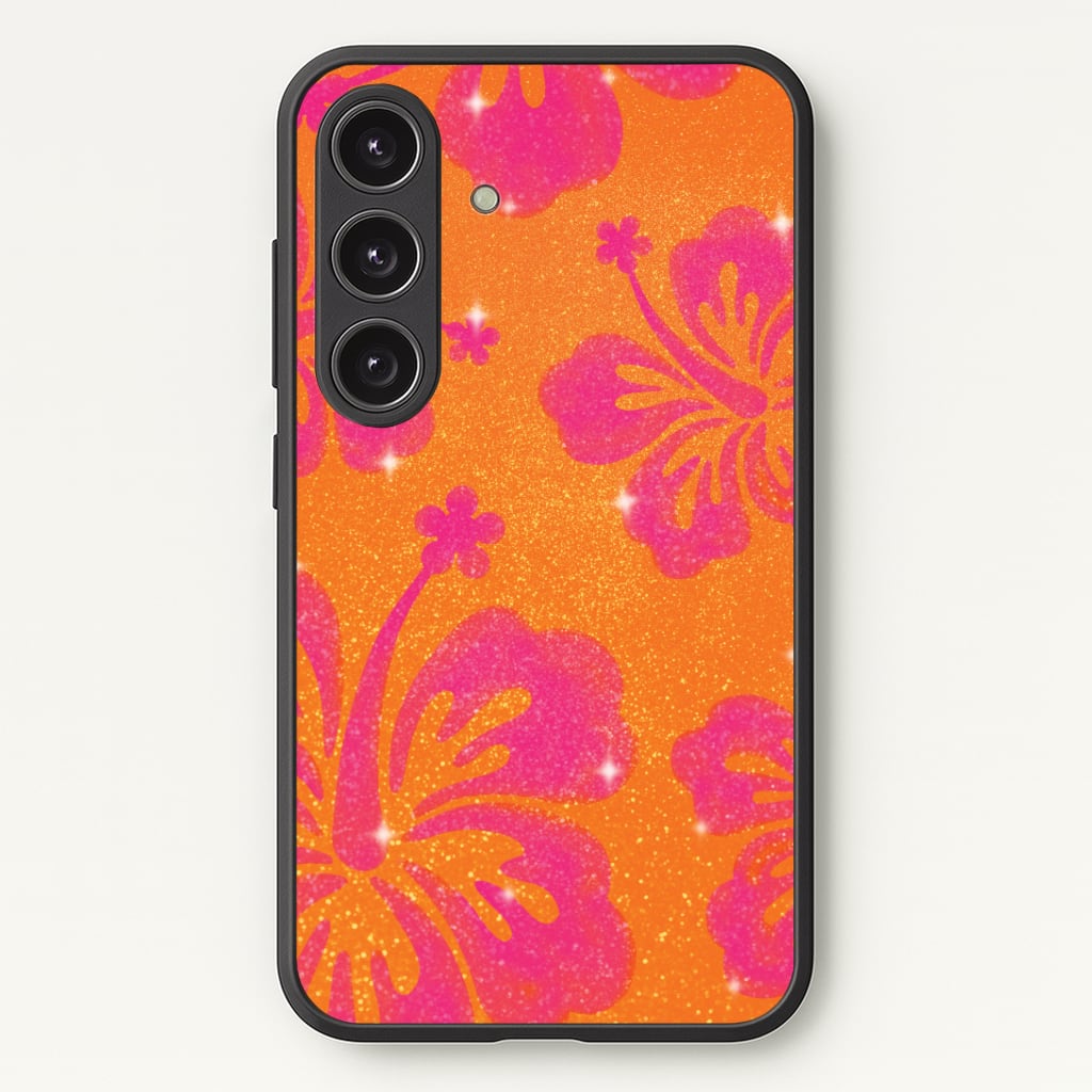 Shimmer Hibiscus Phone Case - Galaxy S24 Plus / Standard