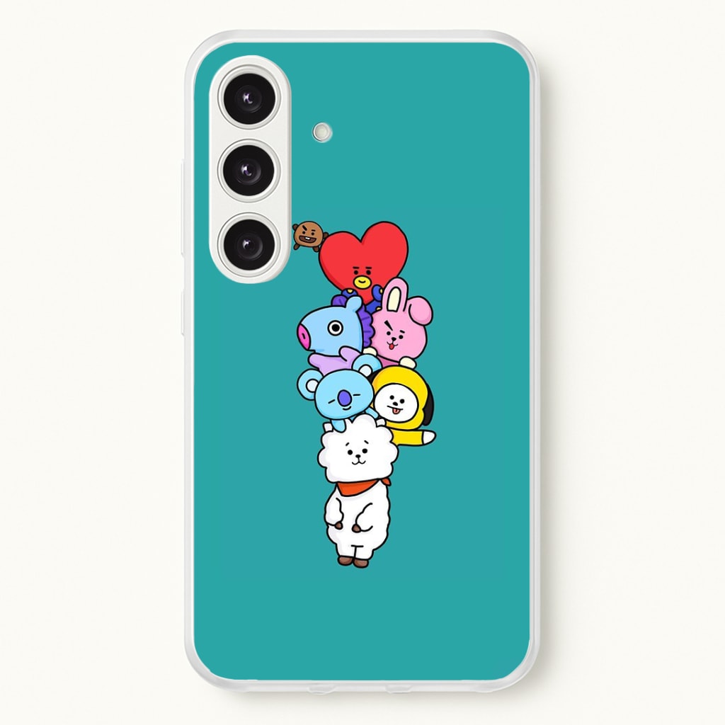 Green BT21 - RJ, Mang, Koya, Chimmy, Cooky, Shooky, Tata - K Pop Phone Case