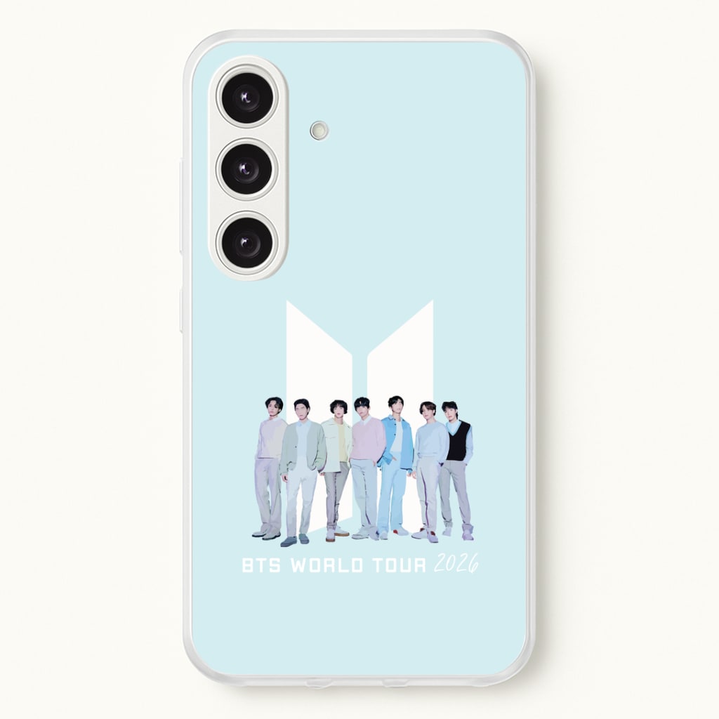 K-Pop Band Tour Pastel Blue Phone Case