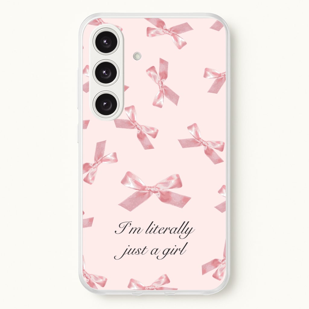 I'm Literally Just A Girl Bows Pattern Phone Case