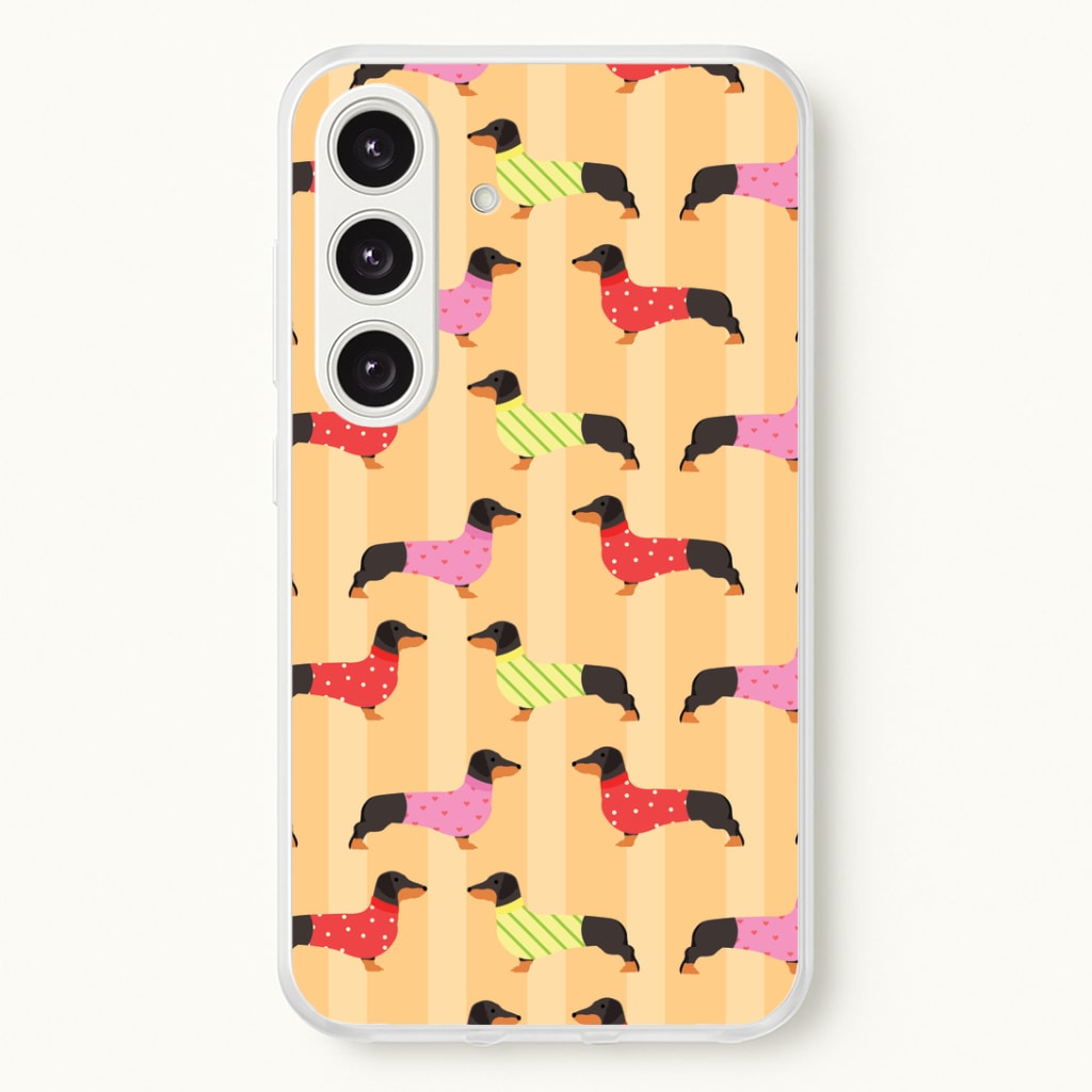 Dachshunds In Sweaters Pattern Phone Case