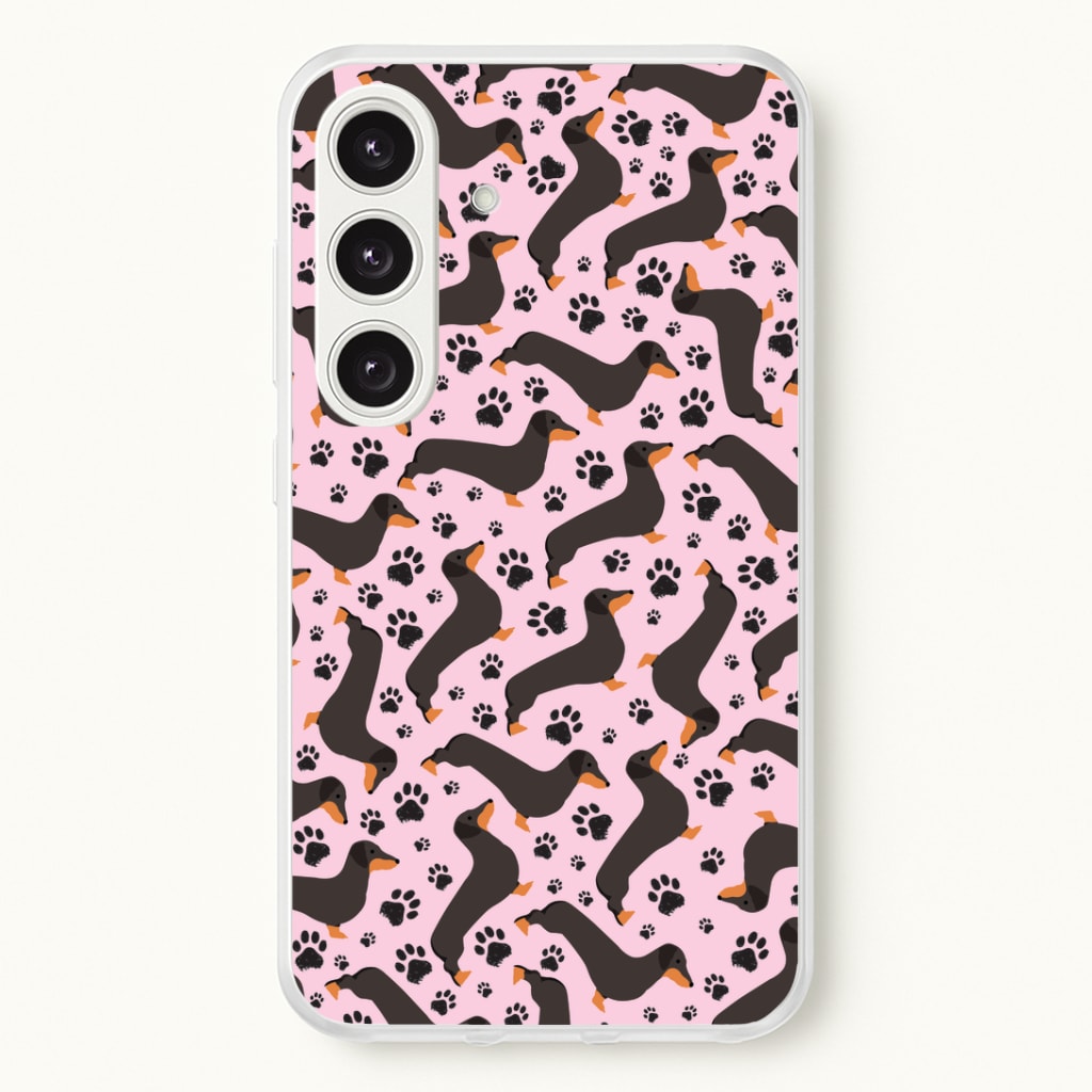 Dachschunds And Paws Pattern Phone Case