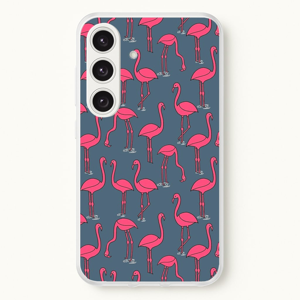 Basic Pink Flamingo Pattern Phone Case