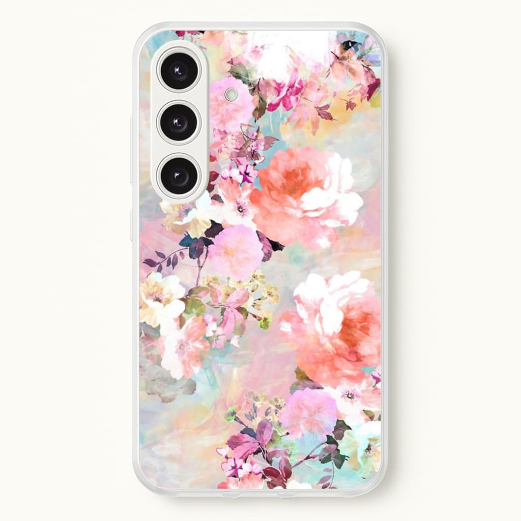 Pastel Pink Floral Pattern Phone Case