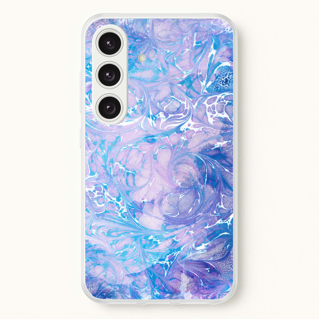 Sea Blue Swirly Marble Phone Case