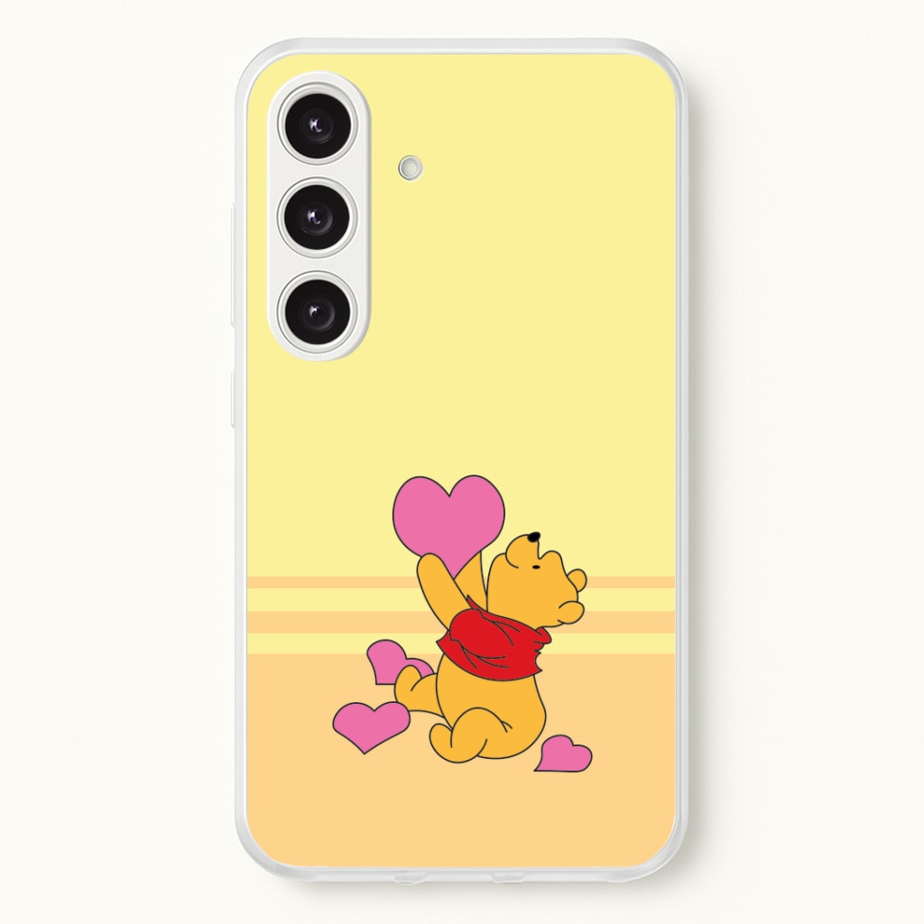 Pooh Love Heart Balloons Valentine's Phone Case