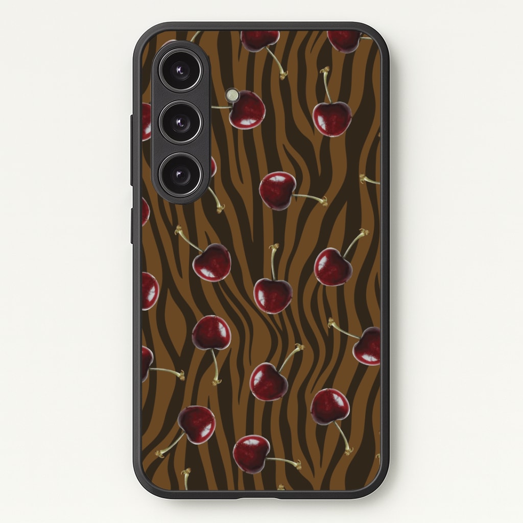Animal Print With Cherries Pattern Phone Case