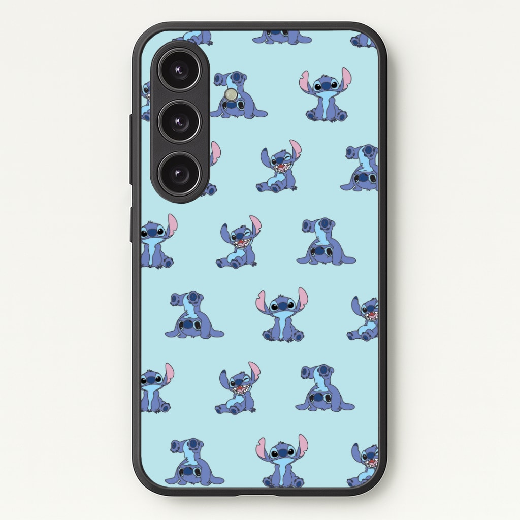 Cute Blue Alien Pose Pattern Phone Case
