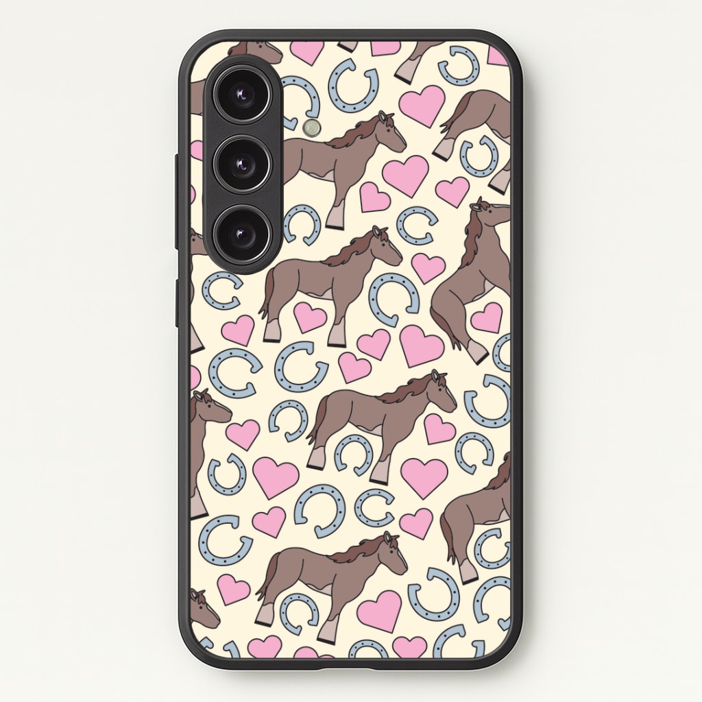Horses And Horseshoes Pattern - Horses Phone Case