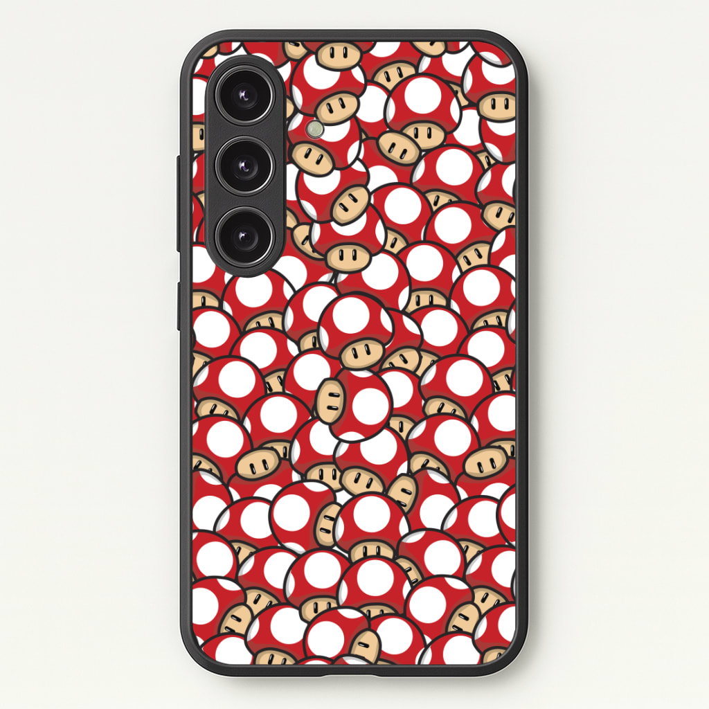 Mushroom Pattern - Red Phone Case