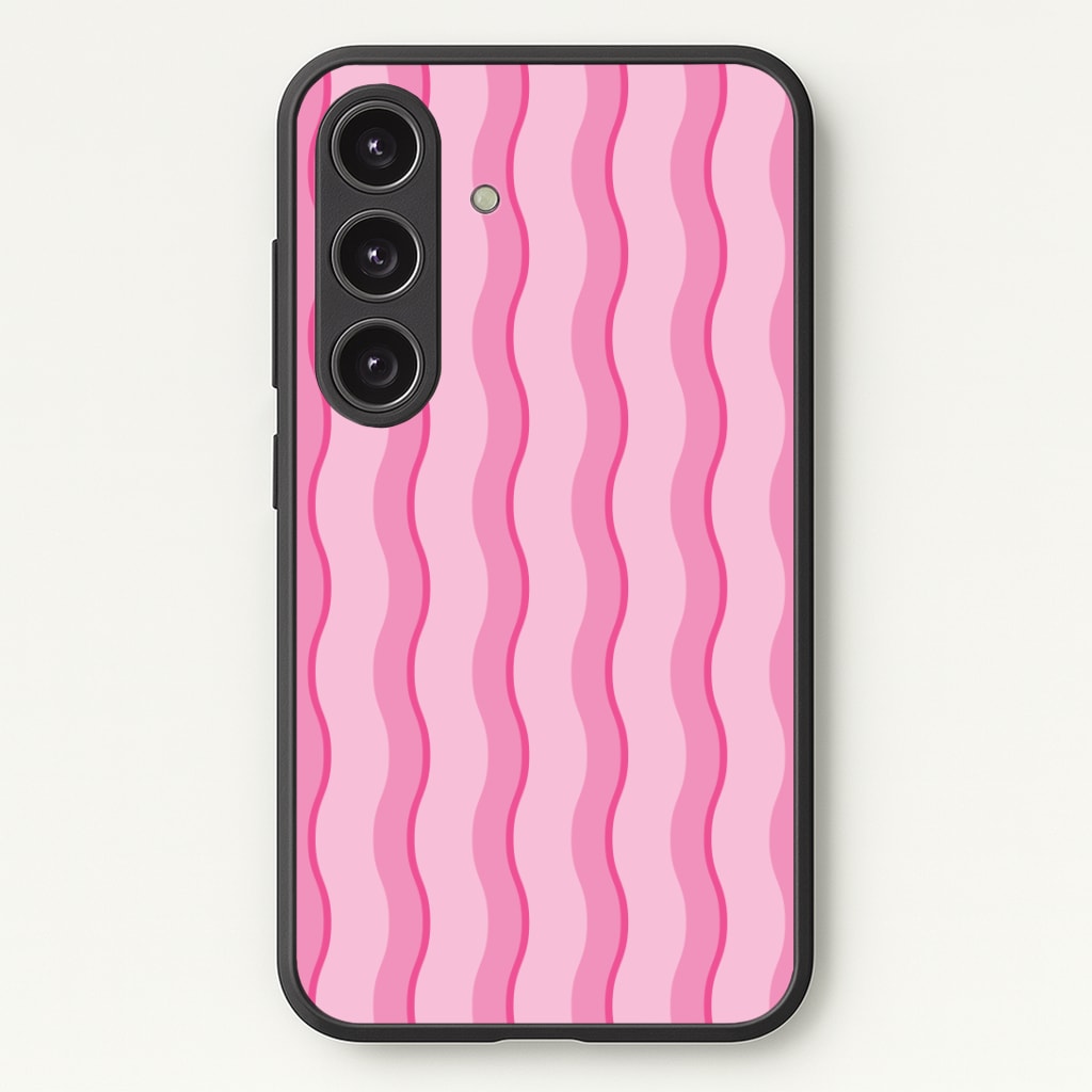 Pink Wavy Stripes Pattern Phone Case