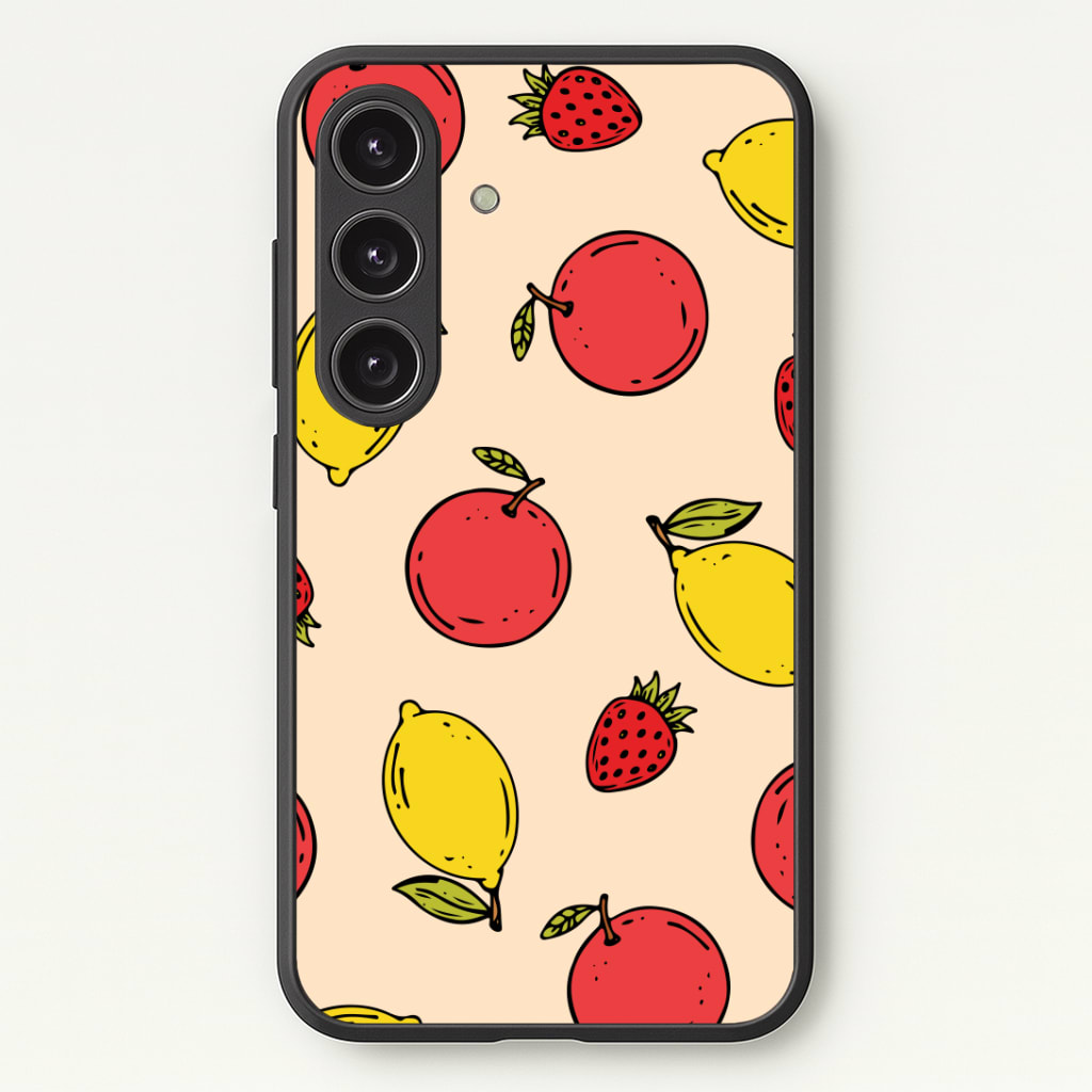 Sketched Summer Fruits Pattern Phone Case