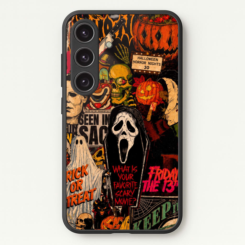Horror Movie Sticker Collage Phone Case