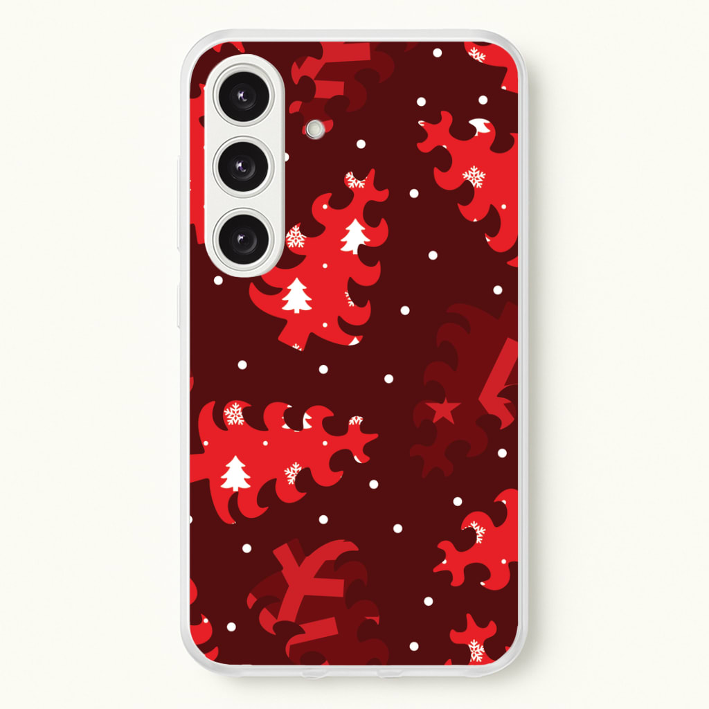 Wrapping Paper Christmas Tree Pattern Phone Case
