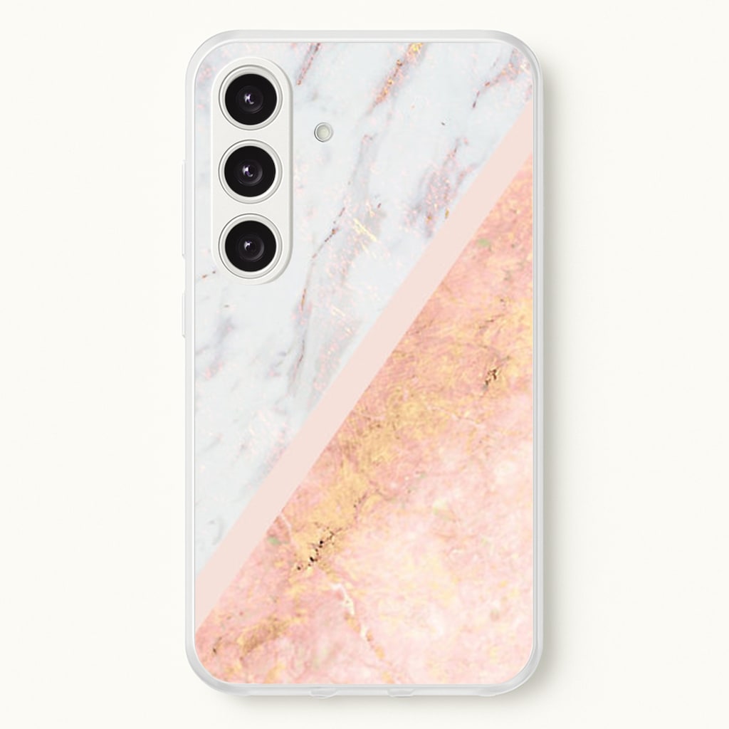 Marble and Rose Gold Phone Case