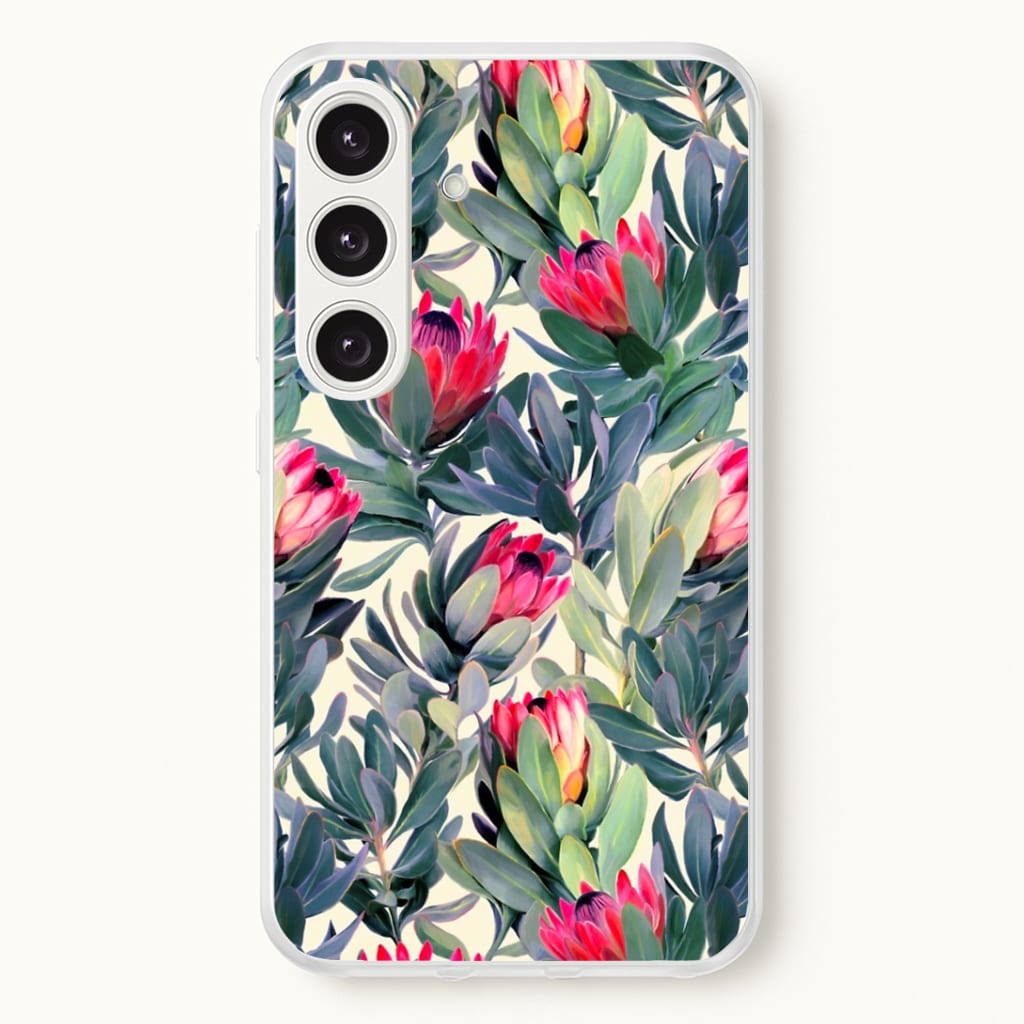 Painted Protea Pattern Phone Case