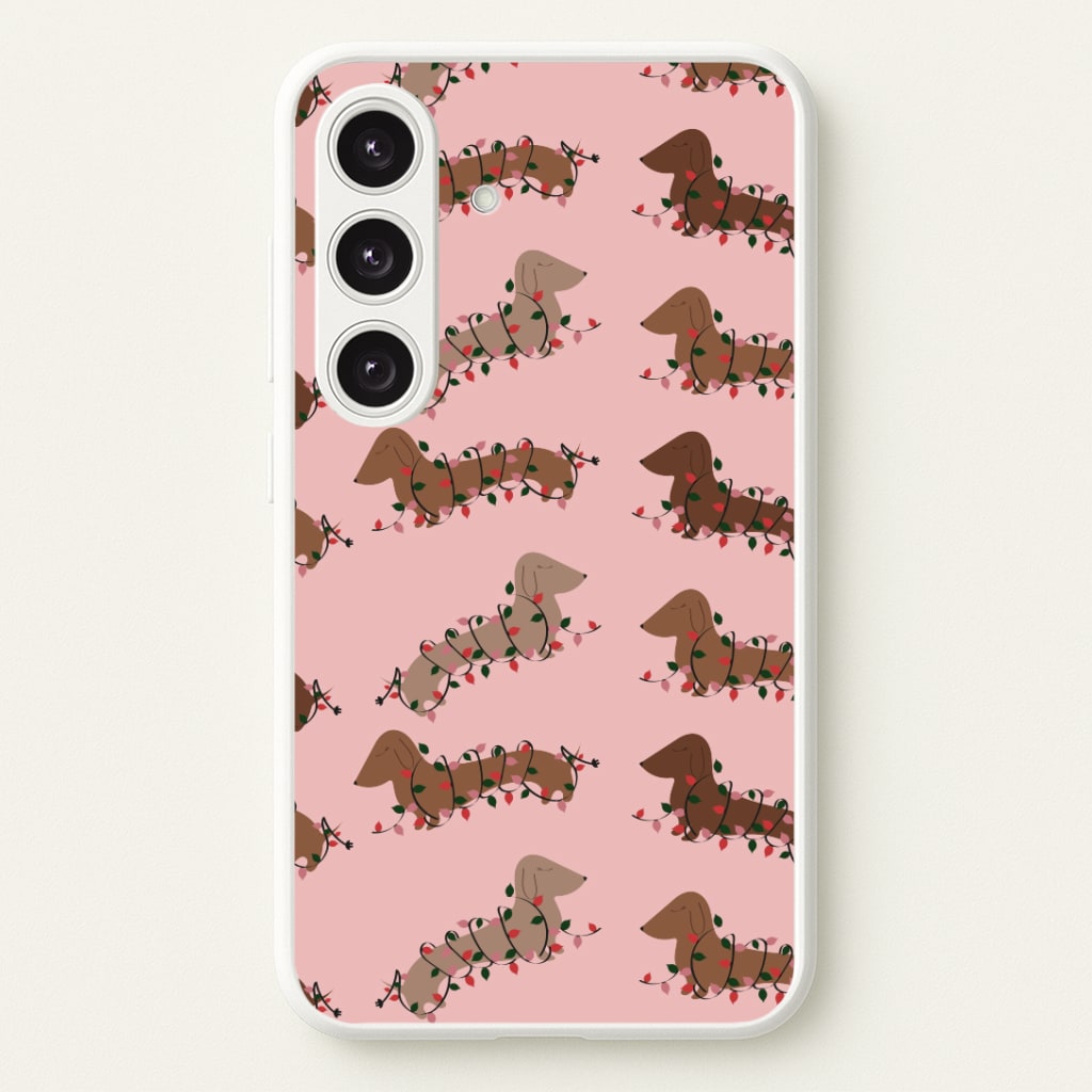 Dachshund Christmas Pattern Phone Case