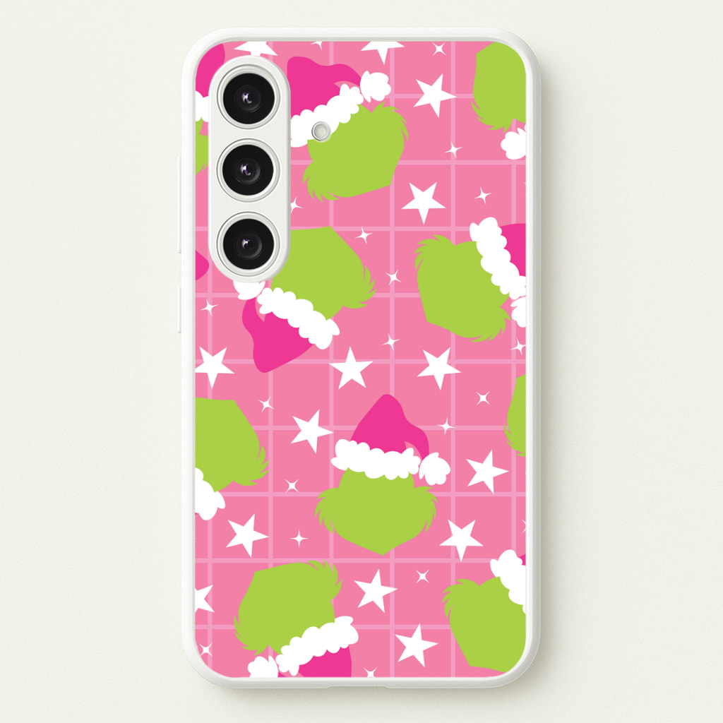 Pink Green Creature Xmas Pattern Phone Case