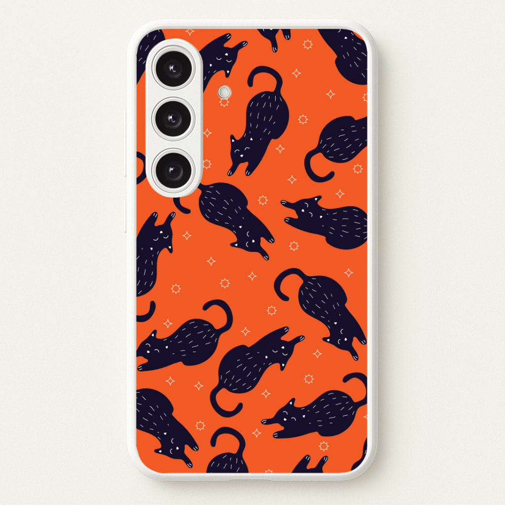 Black Cats And Stars Pattern Phone Case
