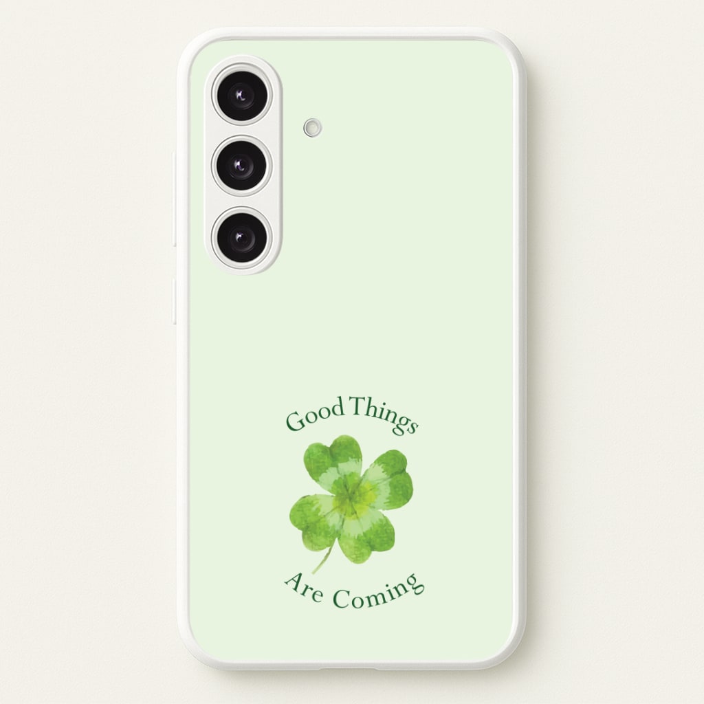 Good Things Are Coming Clover Phone Case