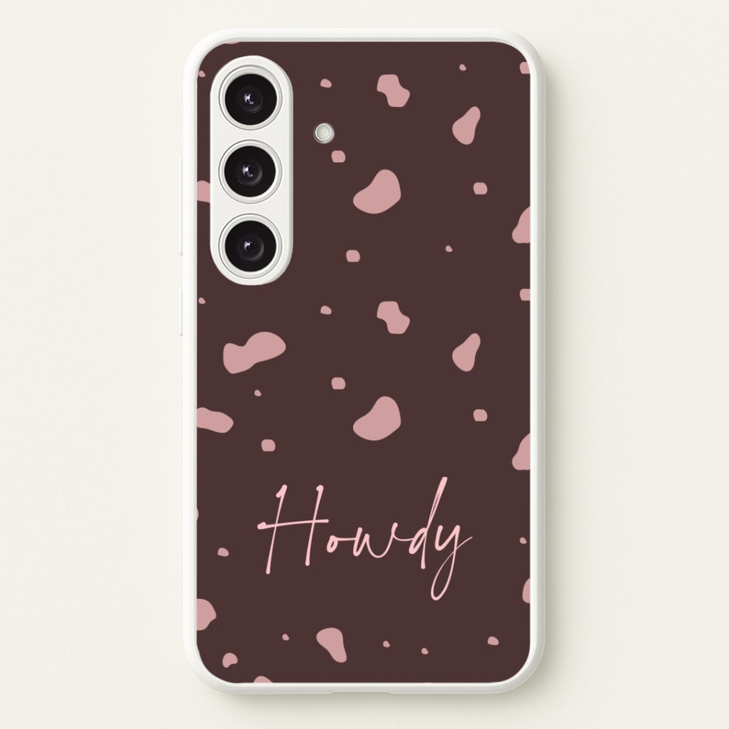 Cow Print Howdy Phone Case