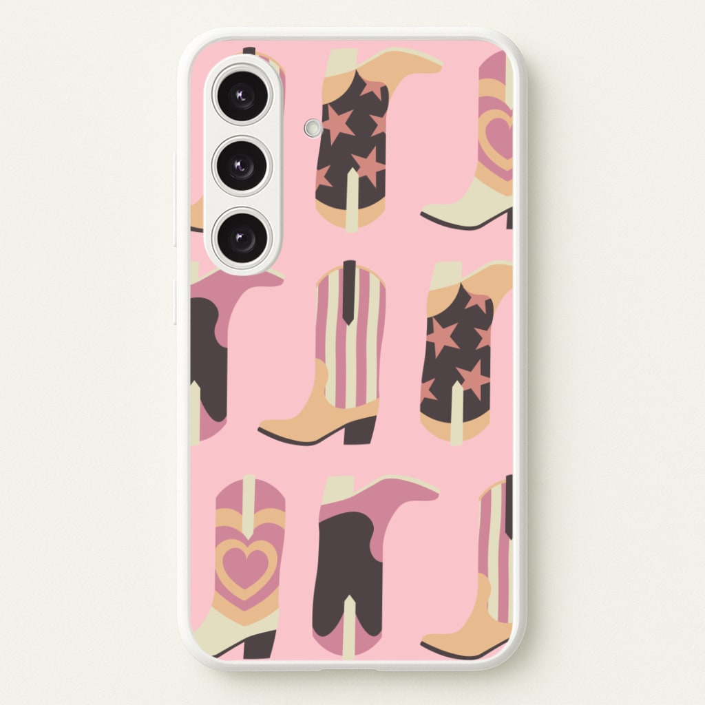 Dusty Pink Cowboy Boots Pattern Phone Case