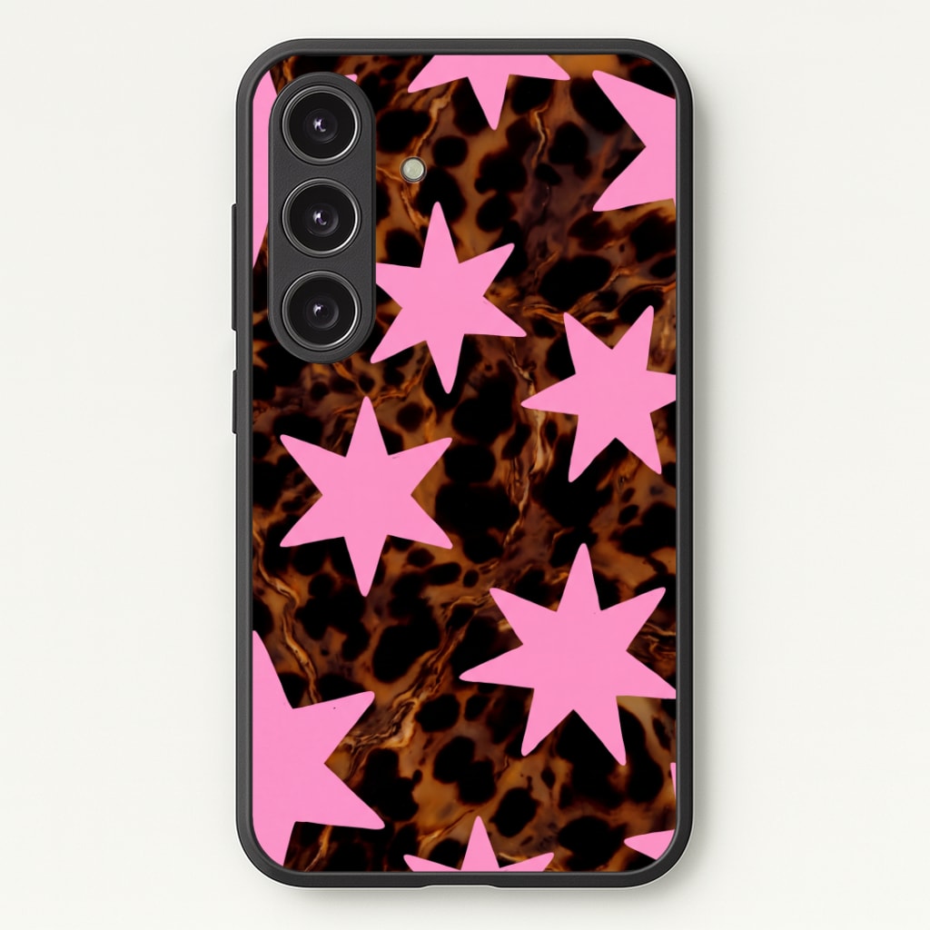 Tortoiseshell Star Scatter - Pink Phone Case