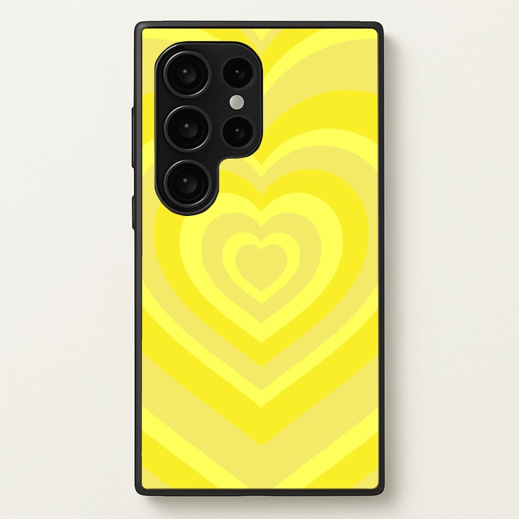 Yellow - Colourful Hearts Phone Case