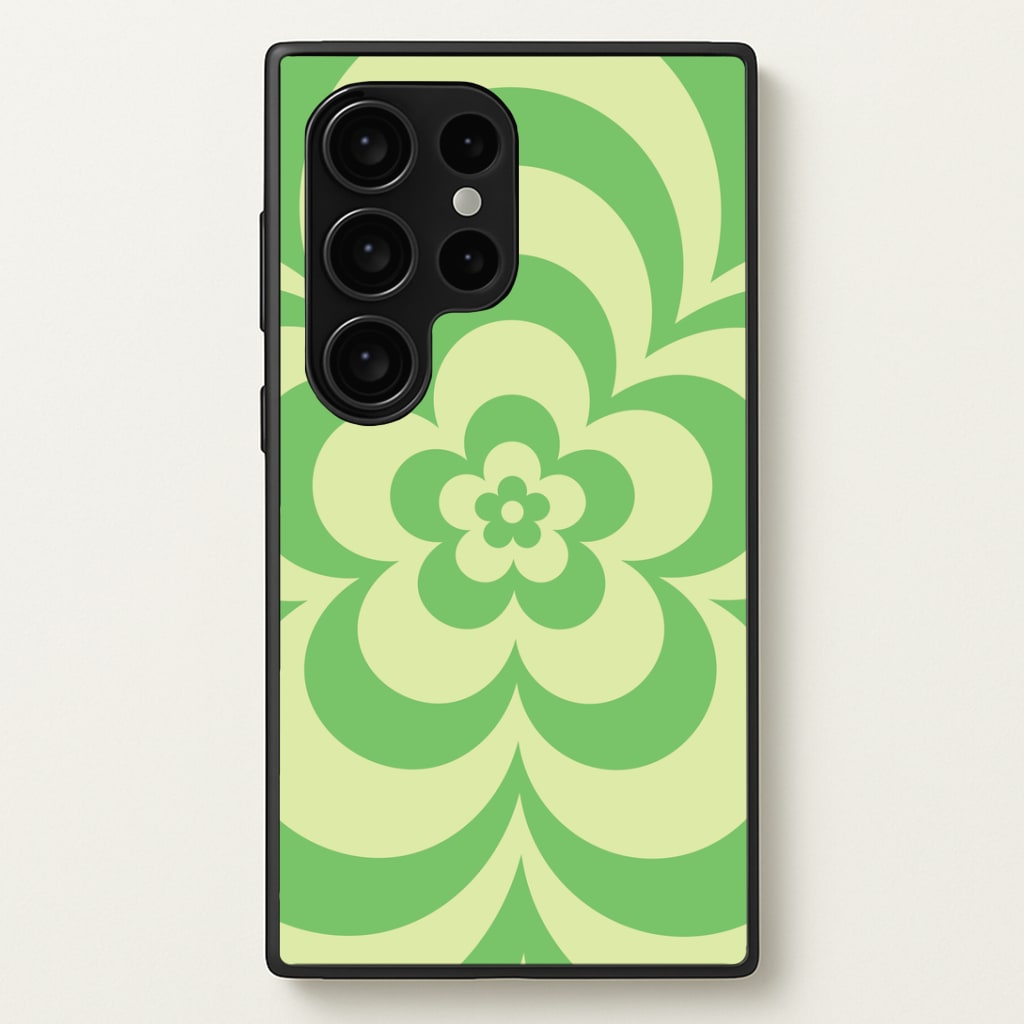 Green Abstract Flower Pattern Phone Case